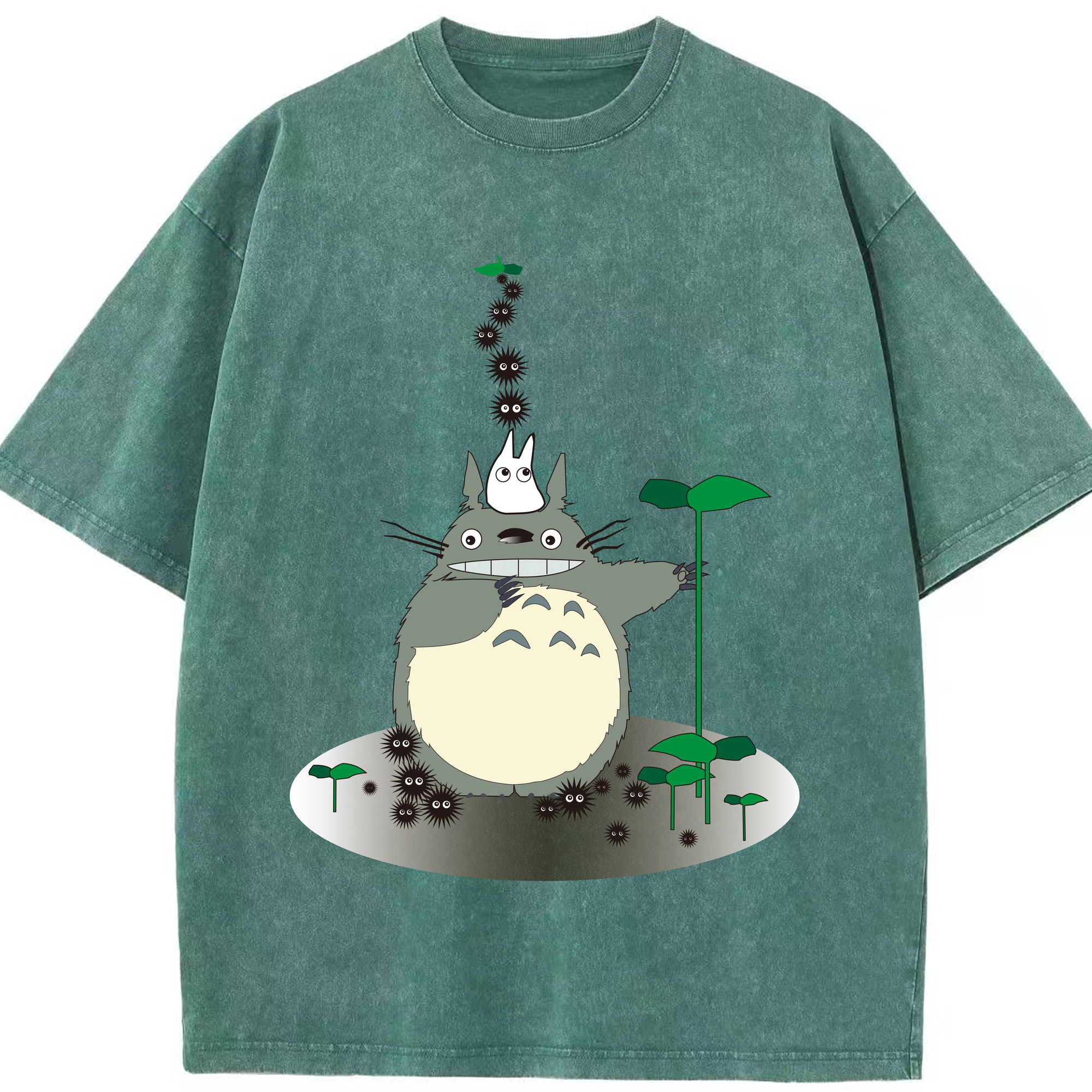 （画像用） となりのトトロ 草壁メイ 草壁サツキ My Neighbor Totoro Satsuki Kusakabe Mei Kusakabe 綿100% ヴィンテージ風 半袖Tシャツ（フロントプリント）